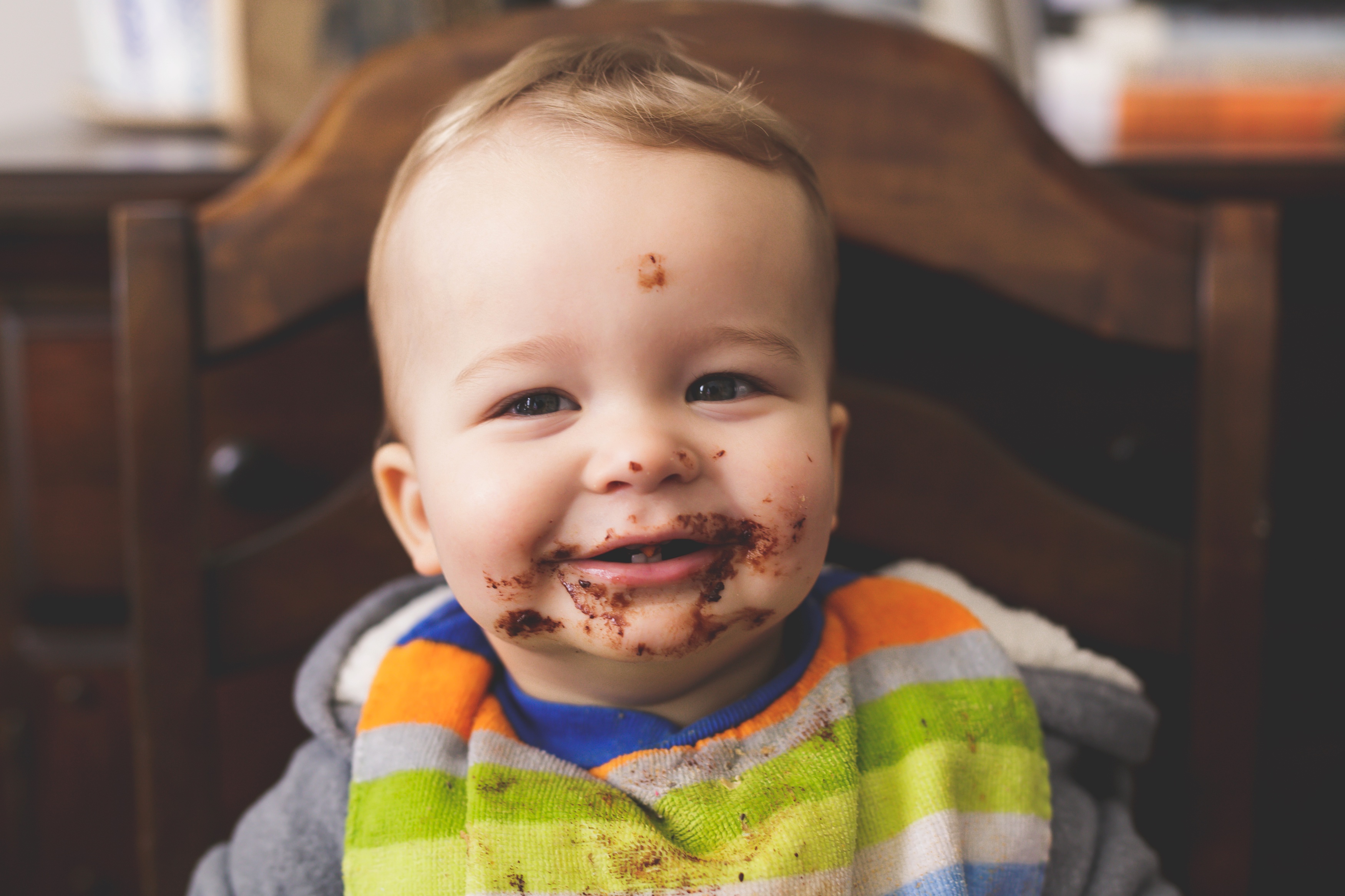 Chocolate messy face