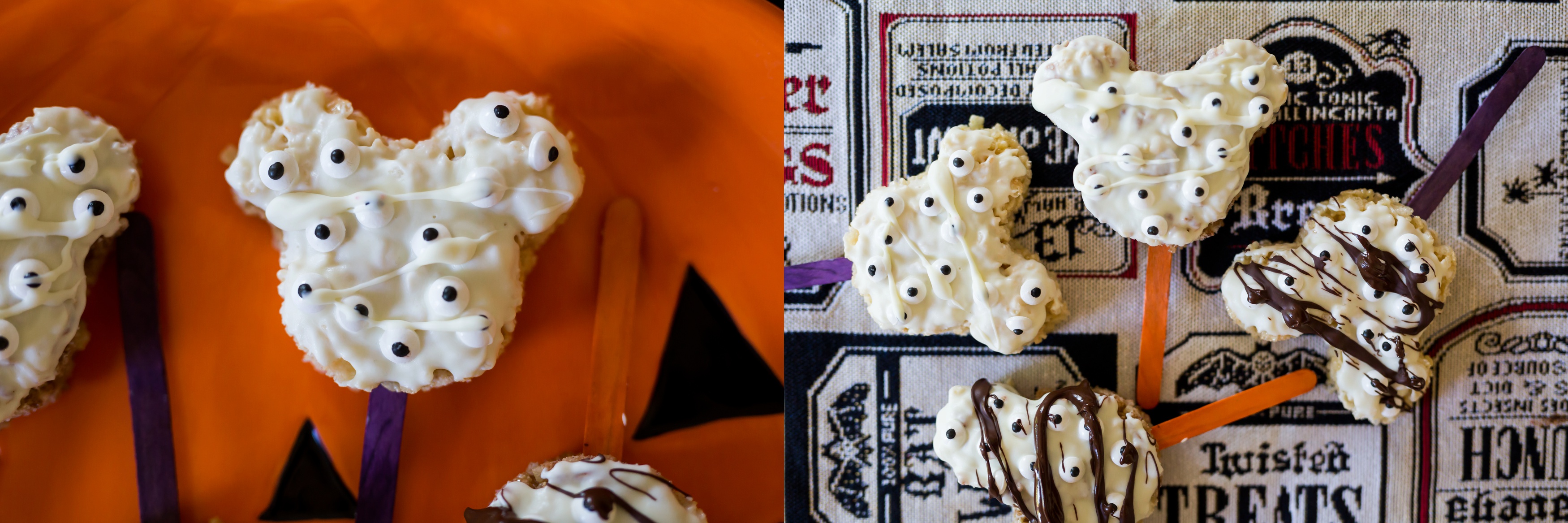Mickey Mouse Halloween Rice Krispie Treats Variations, Mummy rice krispie treats, Magic for Miles