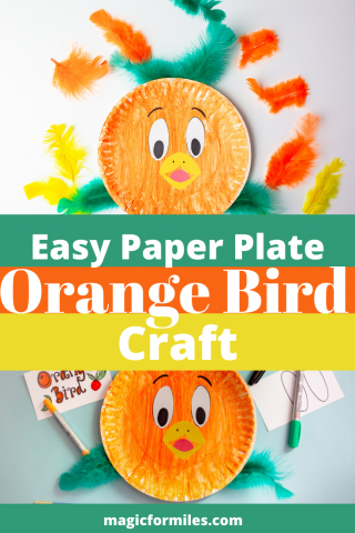 Orange Bird Craft: DIY Paper Plate Style - Magic for Miles