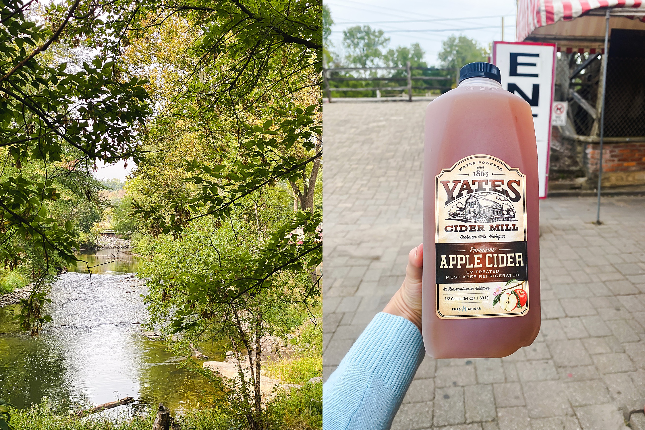 yates cider mill, running in the fall
